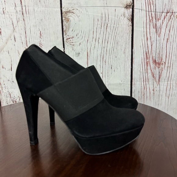 Stuart Weitzman Wrap It Up Women’s Black Suede Leather Platform Booties 6 EUC - Picture 11 of 14